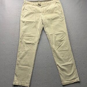 David Naman Mens Chino Pants Size 52 Khaki Tan Stretch Cotton Slim Fit PXYW16000